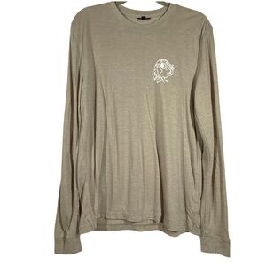 Allbirds Shirt Mens Medium Tan Kiss Me Im Carbon Neutral Long Sleeves Crew Neck